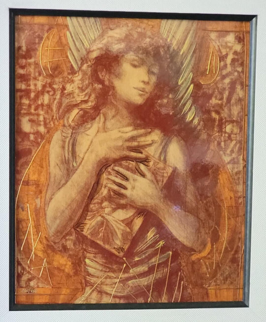 Peter Nixon Limited Ed. "Song of an Angel" Hand Embellished Signed Framed Art