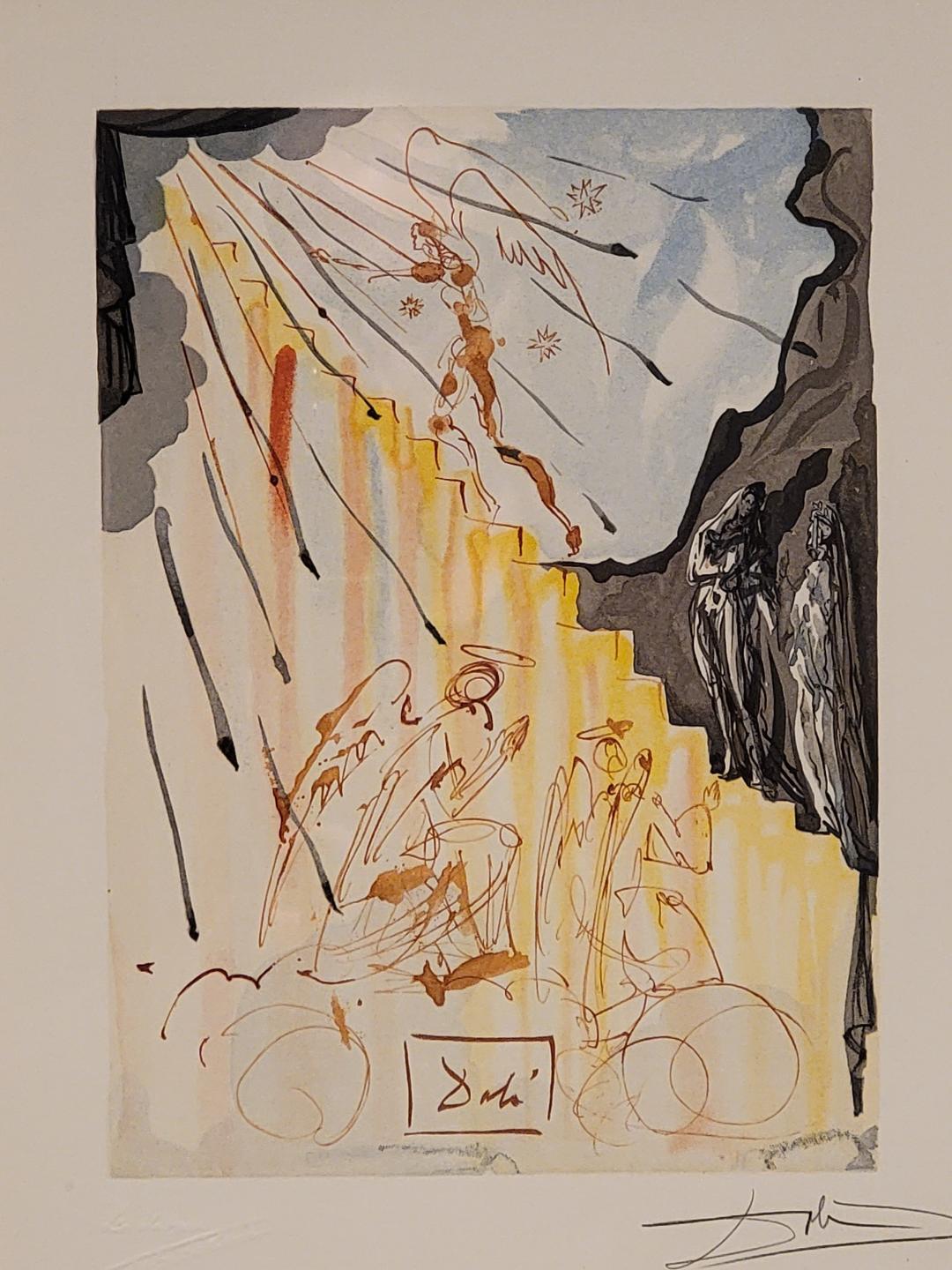 Dali, Salvador Divine Comedy Paradise - 21  "The Mystical Ladder" signed